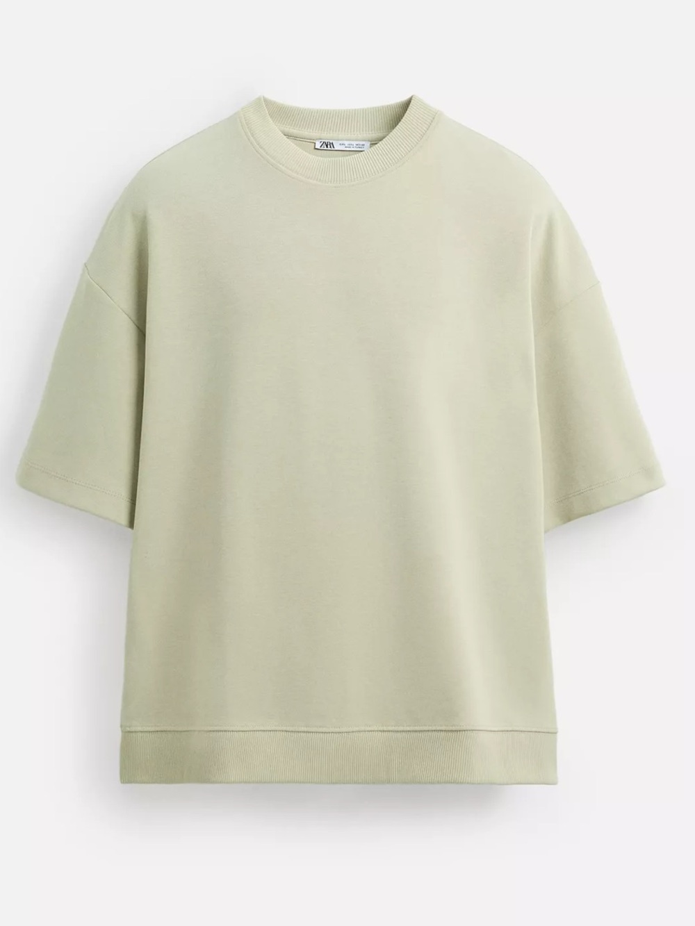 Rare New Thick Textured Sweatshirt Green Men’s XL Zara